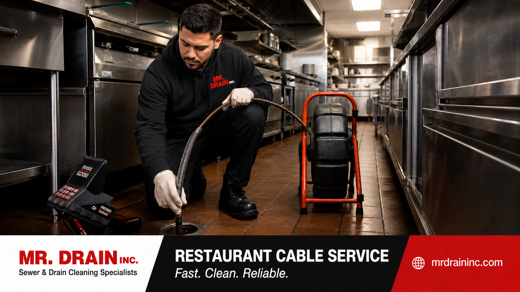 Grease trap service in a Boston restaurant